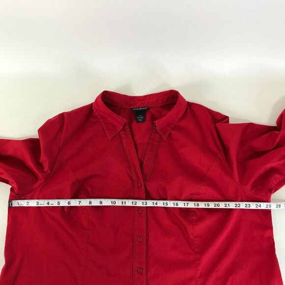 Lane Bryant Button Down Shirt Women's Plus Size 26 Long Sleeve Stretch - Picture 6 of 9